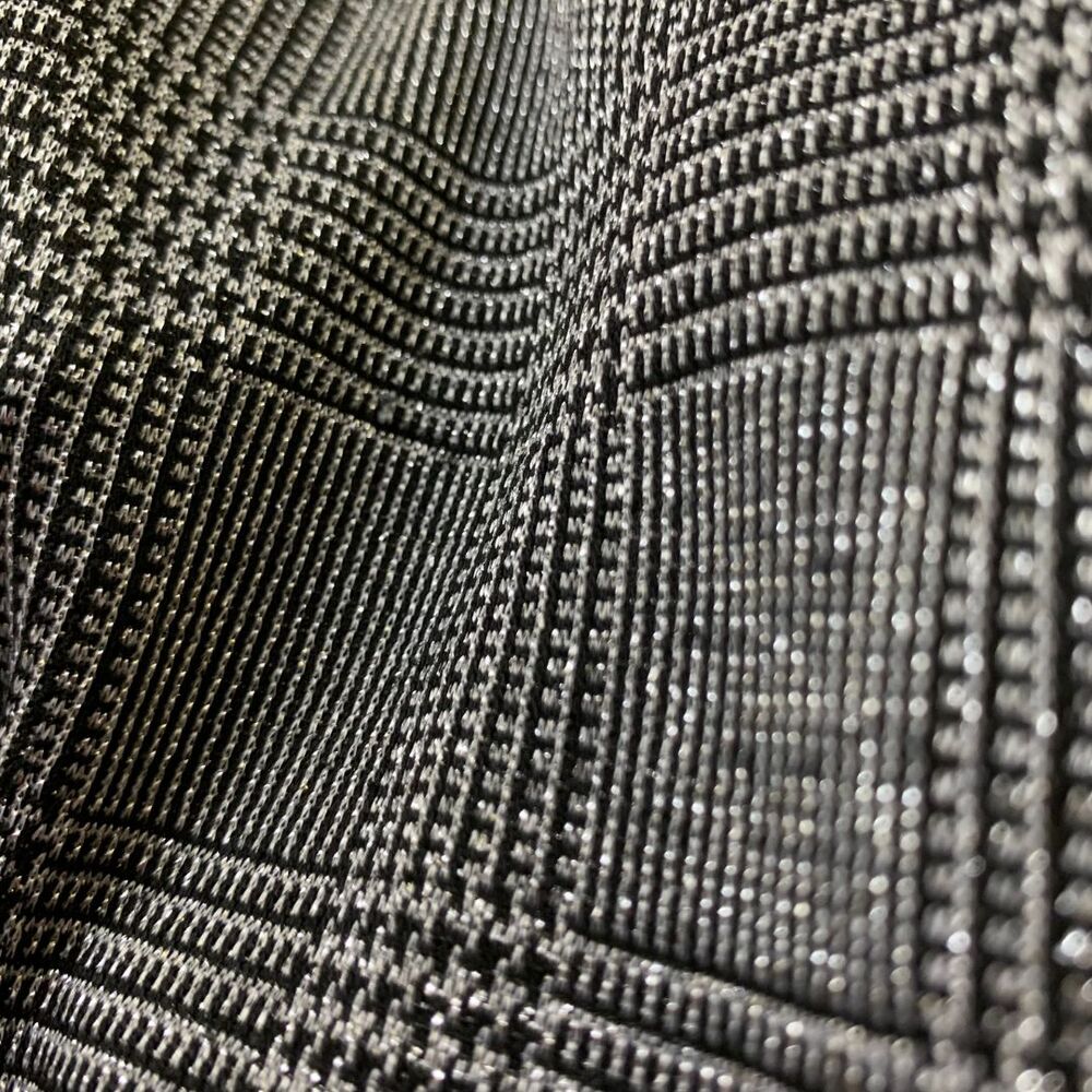 Enfocus Studio Sparkly Silver-Threaded Gingham Mini Dress Back and Grey Size 8 - Picture 3 of 12